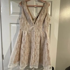 Lulus all of my heart lace skater dress